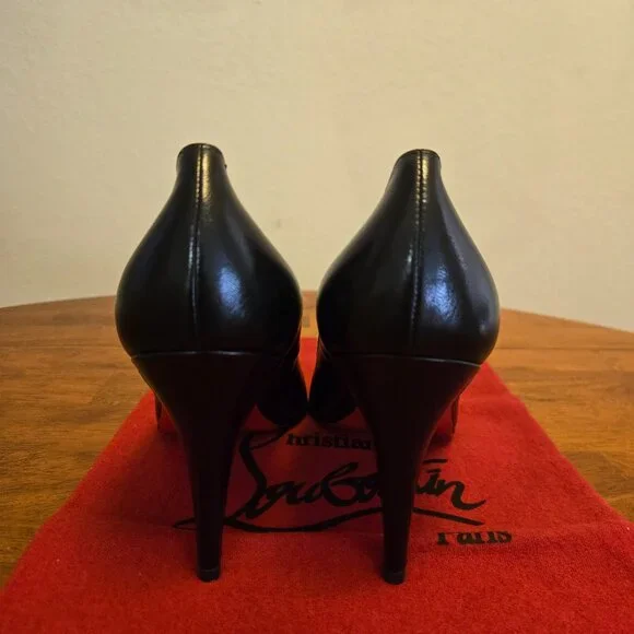 CHRISTIAN LOUBOUTIN Ron Ron 85 Black Kid Pumps 10/40 - Picture 5 of 11